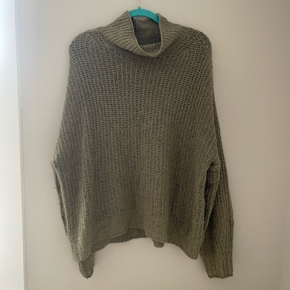 American Eagle Outfitters Sweaters - American Eagle Outfitters Green Cowl Neck Sweater
